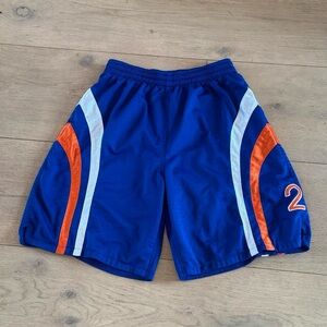 Men's Blue and Orange Athletic Shorts